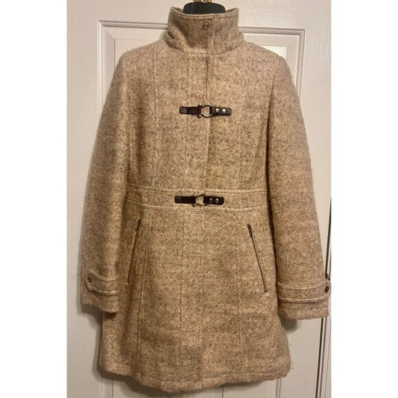 Ivanka Trump Womens Boucle Toggle Coat Jacket Sz 8 Wool Blend - Picture 2 of 8
